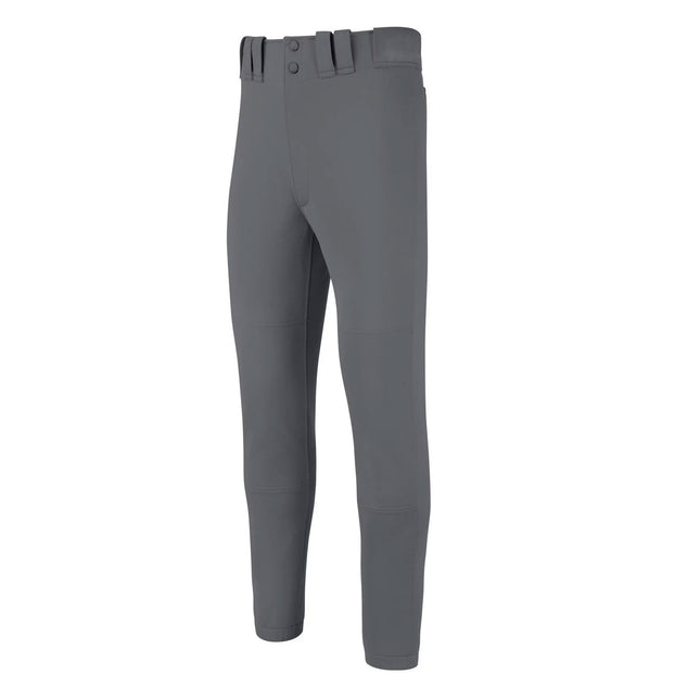 Gray riding pants with a belt on a white background