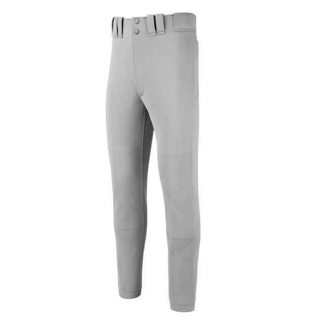 Gray pants with a belt on a white background