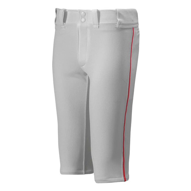 Gray pants with a red stripe on a white background