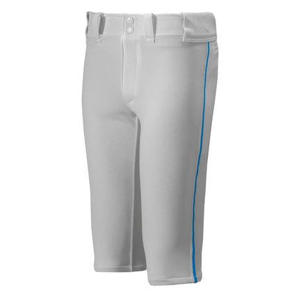 Gray pants with a blue stripe on a white background