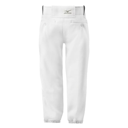 White pants with a brand logo on a white background