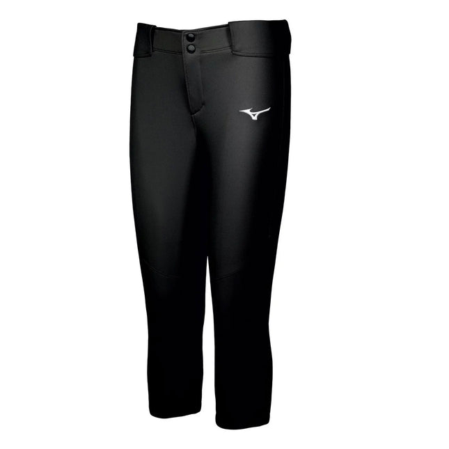 Black pants with a logo on a white background