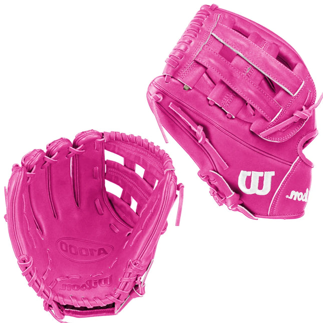 CUSTOM WILSON A1000 DW5 - PINK - 12" LHT BASEBALL GLOVE