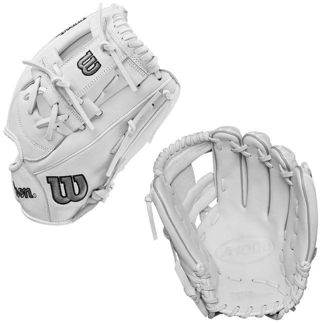 White baseball glove with Wilson logo on a white background