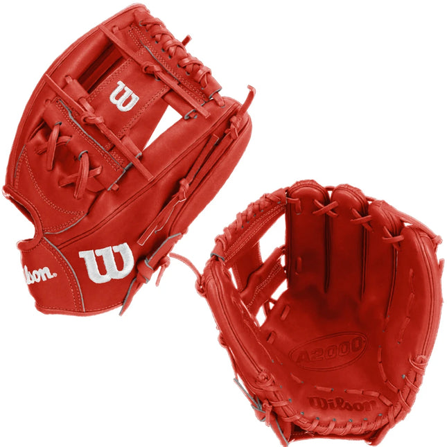 CUSTOM WILSON A2000 1781 - RED - 12.25" RHT BASEBALL / SOFTBALL GLOVE