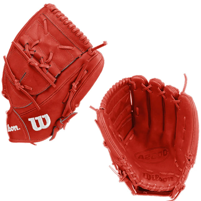 CUSTOM WILSON A2000 B12 - RED - 12" RHT BASEBALL GLOVE