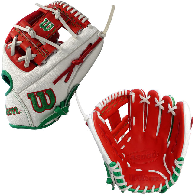 CUSTOM WILSON A2000 1786 - WBW103551115 - MX FLAG - 11.5" RHT BASEBALL GLOVE