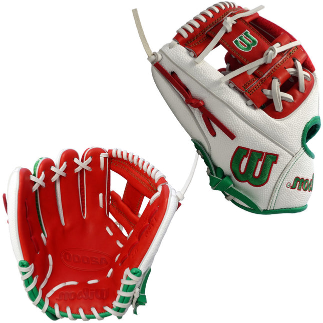 CUSTOM WILSON A2000 1786 - WBW103551115 - MX FLAG - 11.5" LHT BASEBALL GLOVE