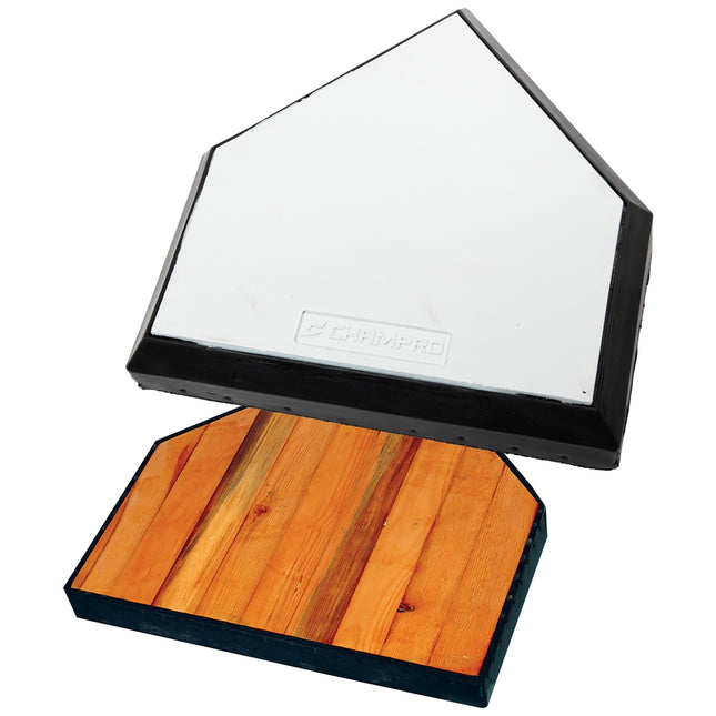 CHAMPRO PROFESSIONAL HOME PLATE - WOOD BOTTOM - B035