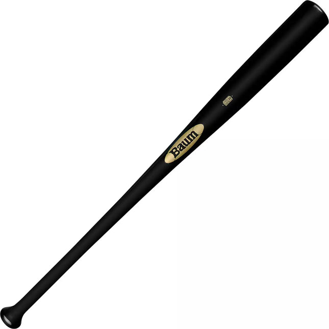 Baseball bat with black and red design on a white background