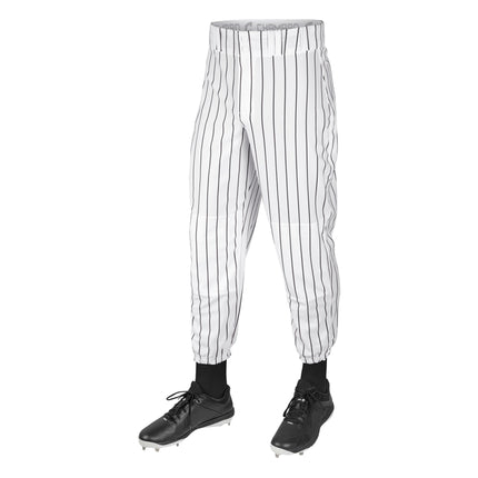 white and black pinstripe baseball pants