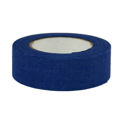 Roll of blue tape on a white background