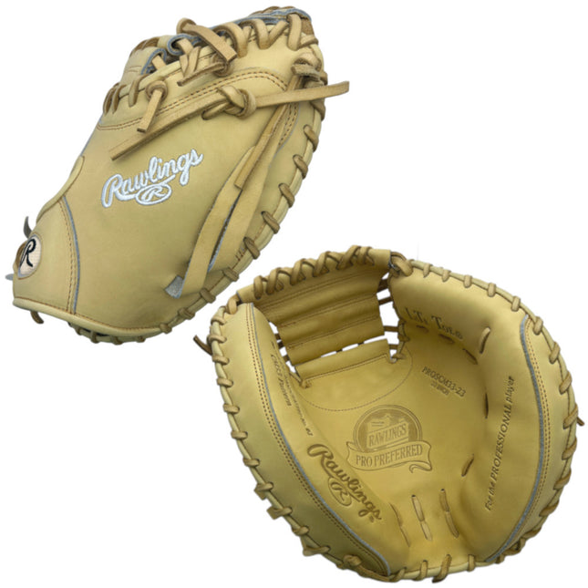CUSTOM RAWLINGS PRO PREFERRED - PROSCM33-23 - BLONDE - 33" RHT CATCHER'S MITT