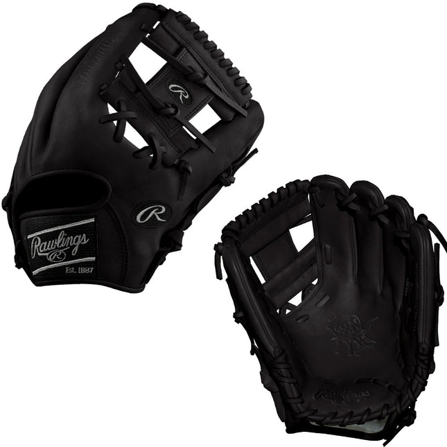 CUSTOM RAWLINGS HEART OF THE HIDE - PRO204-2 - STEALTH - 11.5" RHT BASEBALL GLOVE