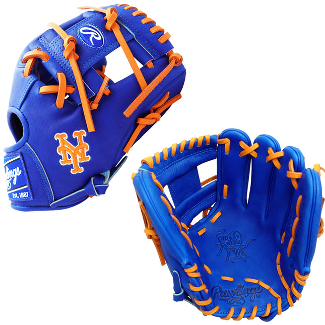 CUSTOM RAWLINGS HEART OF THE HIDE - PRO204W-2 - METS - 11.5" RHT BASEBALL GLOVE