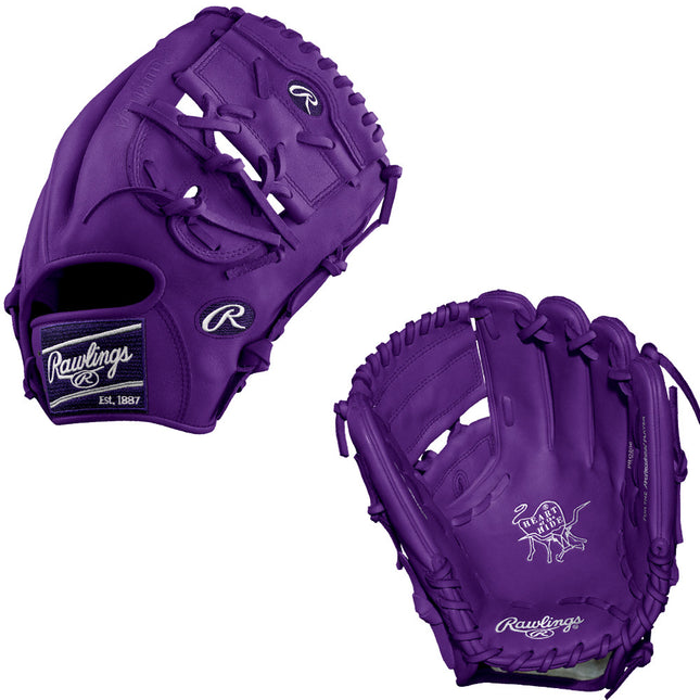 CUSTOM RAWLINGS HEART OF THE HIDE - PRO206-9 - PURPLE - 12" RHT BASEBALL GLOVE