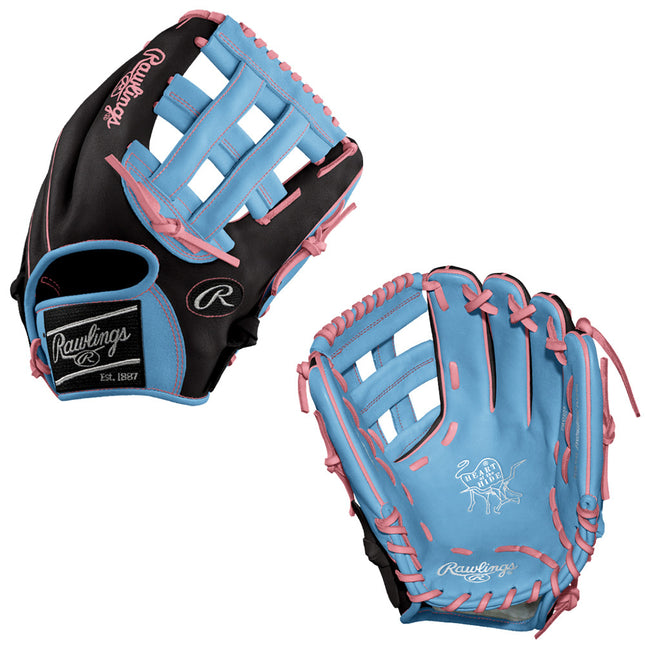CUSTOM RAWLINGS HEART OF THE HIDE - PRO208-6 - BKCBPK - 12.5" RHT BASEBALL/SOFTBALL GLOVE