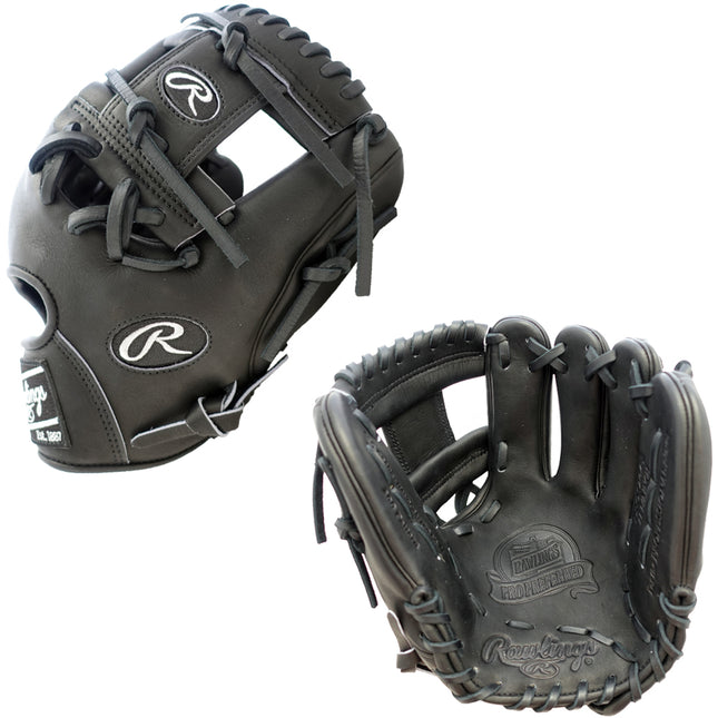 CUSTOM RAWLINGS PRO PREFERRED - PROS204-2 - STEALTH - 11.5" RHT BASEBALL GLOVE
