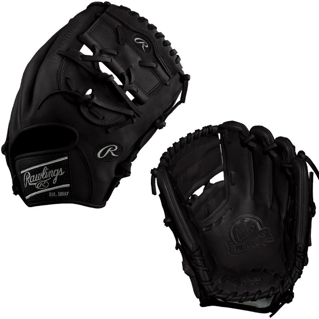 CUSTOM RAWLINGS PRO PREFERRED - PROS206-9 - STEALTH - 12" RHT BASEBALL GLOVE