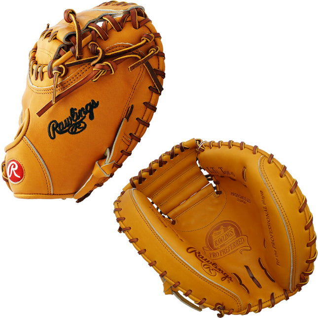 CUSTOM RAWLINGS PRO PREFERRED - PROSCM33-23 - TAN - 33" RHT CATCHER'S MITT