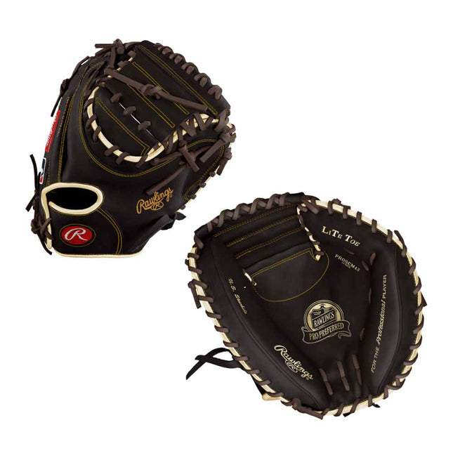 CUSTOM RAWLINGS PRO PREFERRED - PROSCM43-23 - MOCHA - 34" RHT CATCHER'S MITT