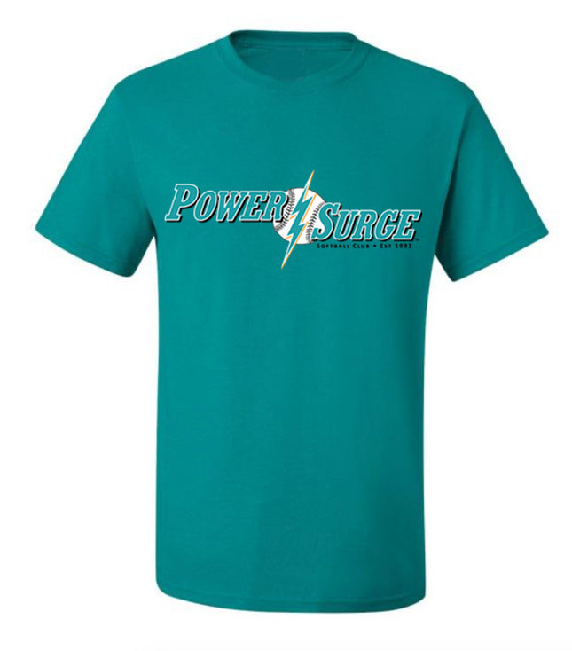 POWER SURGE DRI FIT TEE, TEAL