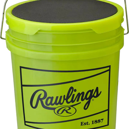 Green bucket with Rawlings logo on a white background