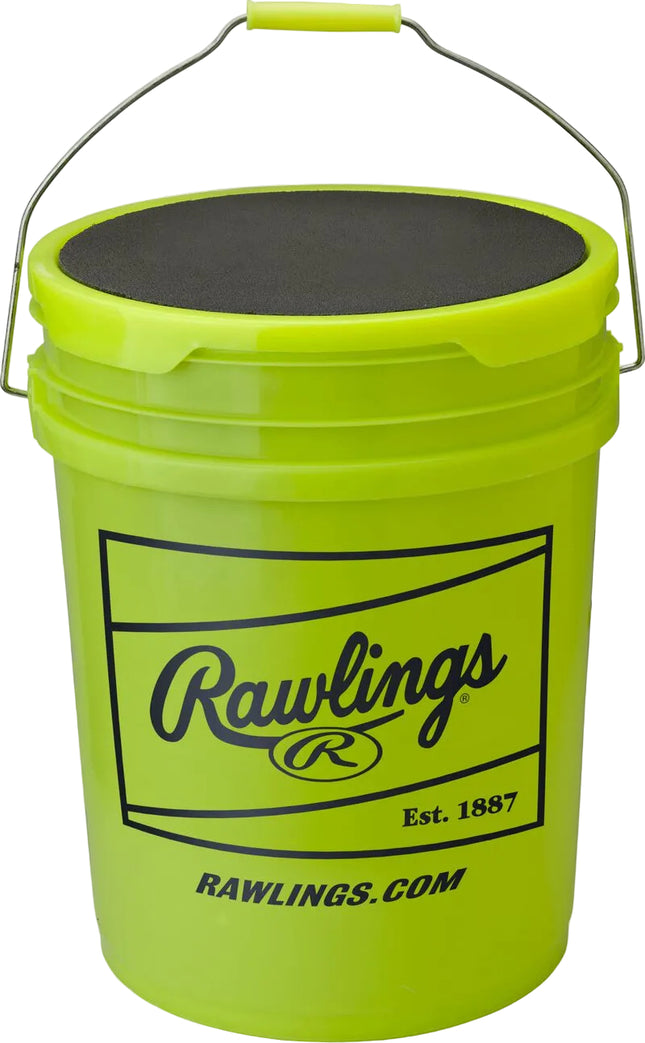 Green bucket with Rawlings logo on a white background