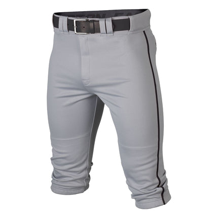grey baseball pants with black piping