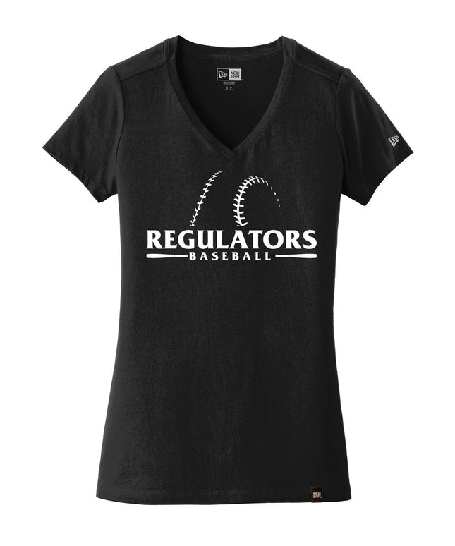 REGULATORS LADIES V-NECK TEE, BASEBALL