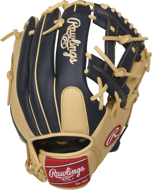 Baseball glove with Rawlings logo on a white background