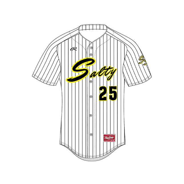 SALTY STARS BUTTON JERSEY, PINSTRIPE