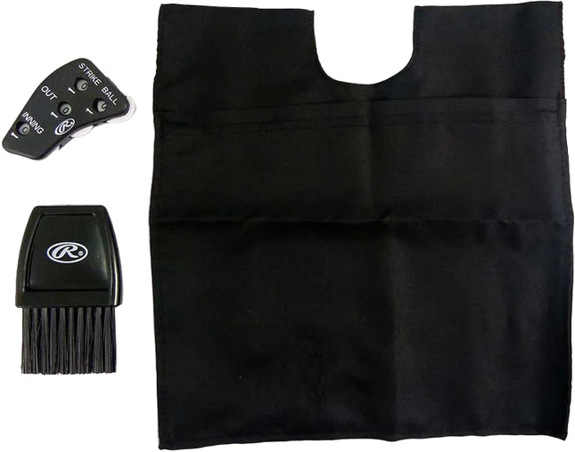 Black car cleaning kit with brush and remote control on a white background