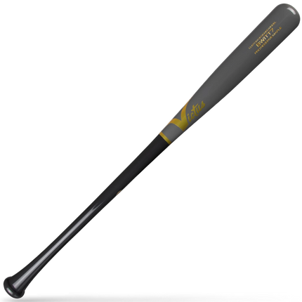 Baseball bat leaning against a chain-link fence with a baseball field in the background