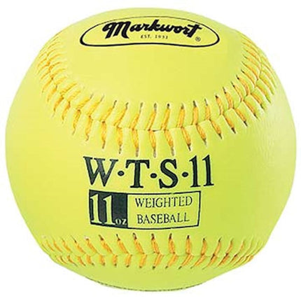 9" SYNTHETIC LEATHER COVER WEIGHTED TRAINING BASEBALL - COLOR CODED - WTS