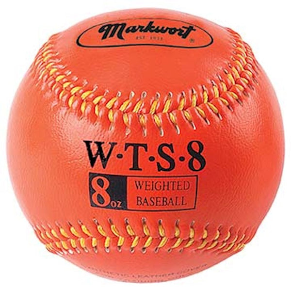 9" SYNTHETIC LEATHER COVER WEIGHTED TRAINING BASEBALL - COLOR CODED - WTS