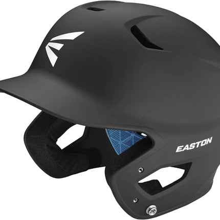 Black Easton baseball helmet on a light gray background