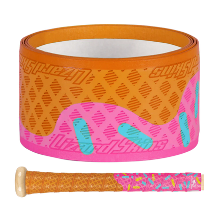 Orange and pink grip tape with colorful ice cream design on a white background