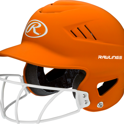 RAWLINGS COOLFLO HIGHLIGHTER OSFM BATTING HELMET WITH SOFTBALL FACE GUARD