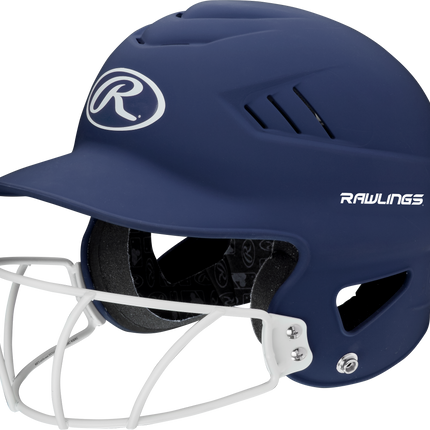 RAWLINGS COOLFLO HIGHLIGHTER OSFM BATTING HELMET WITH SOFTBALL FACE GUARD