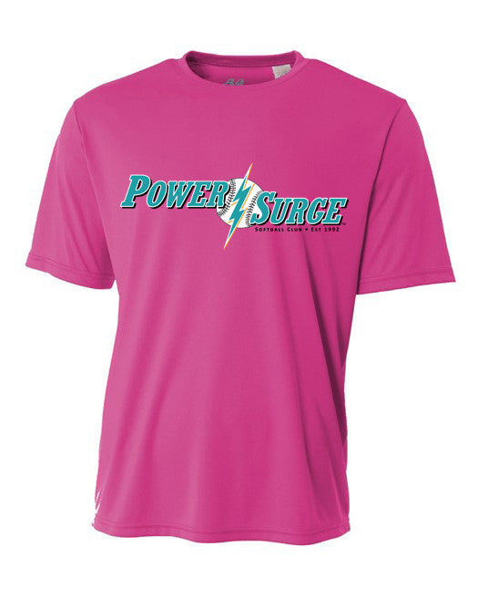 POWER SURGE DRI FIT TEE, PINK