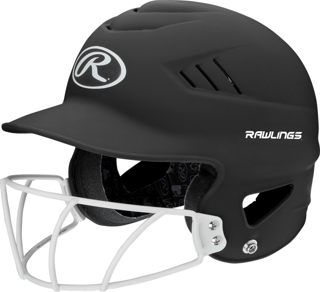 RAWLINGS COOLFLO HIGHLIGHTER OSFM BATTING HELMET WITH SOFTBALL FACE GUARD