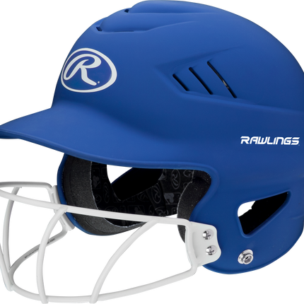 RAWLINGS COOLFLO HIGHLIGHTER OSFM BATTING HELMET WITH SOFTBALL FACE GUARD